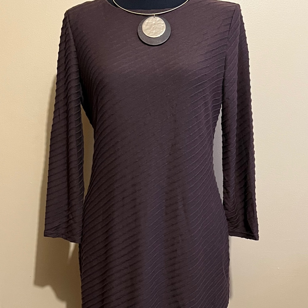 Suede brown dress with gold back zipper size 8